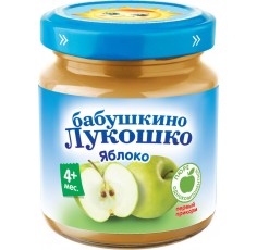 Пюре Бабушкино Лукошко яблоко (с 4 месяцев) 100 г, 6 шт