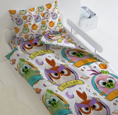 Комплект постельного белья 1.5 бязь "Angry Birds 2" (70х70) рис. 16178-1/16179-1 Птенчики