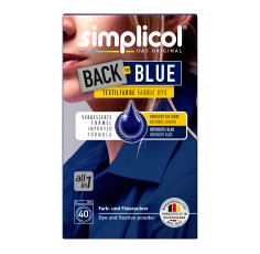 Тёмно-синяя краска для восстановления цвета синей одежды Simplicol ВACK TO BLUE 400 г.