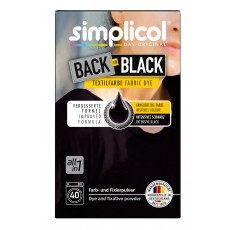 Чёрная краска для восстановления цвета чёрной одежды Simplicol ВACK TO BLACK 400 г.